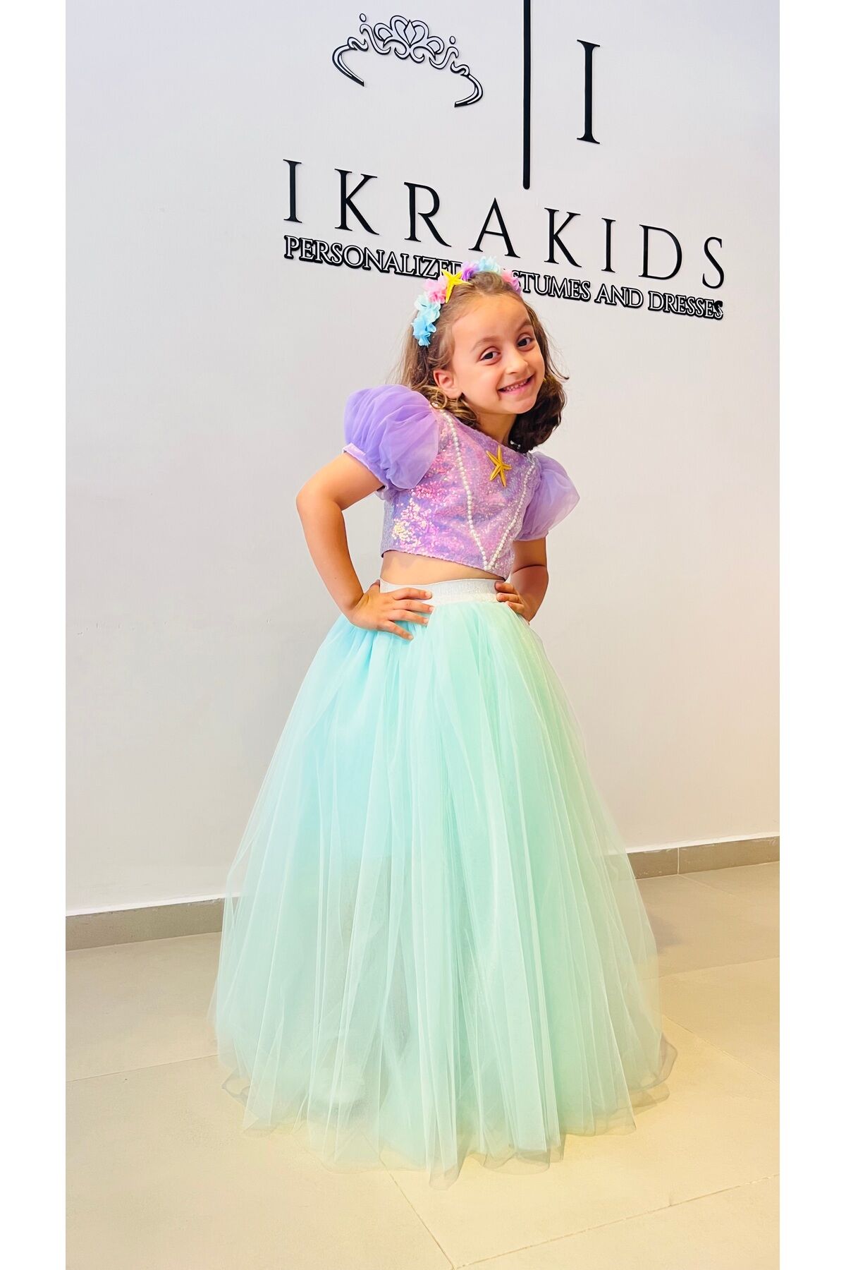 Kız Çocuk Deniz Kızı Kostümü, deniz kızı elbisesi