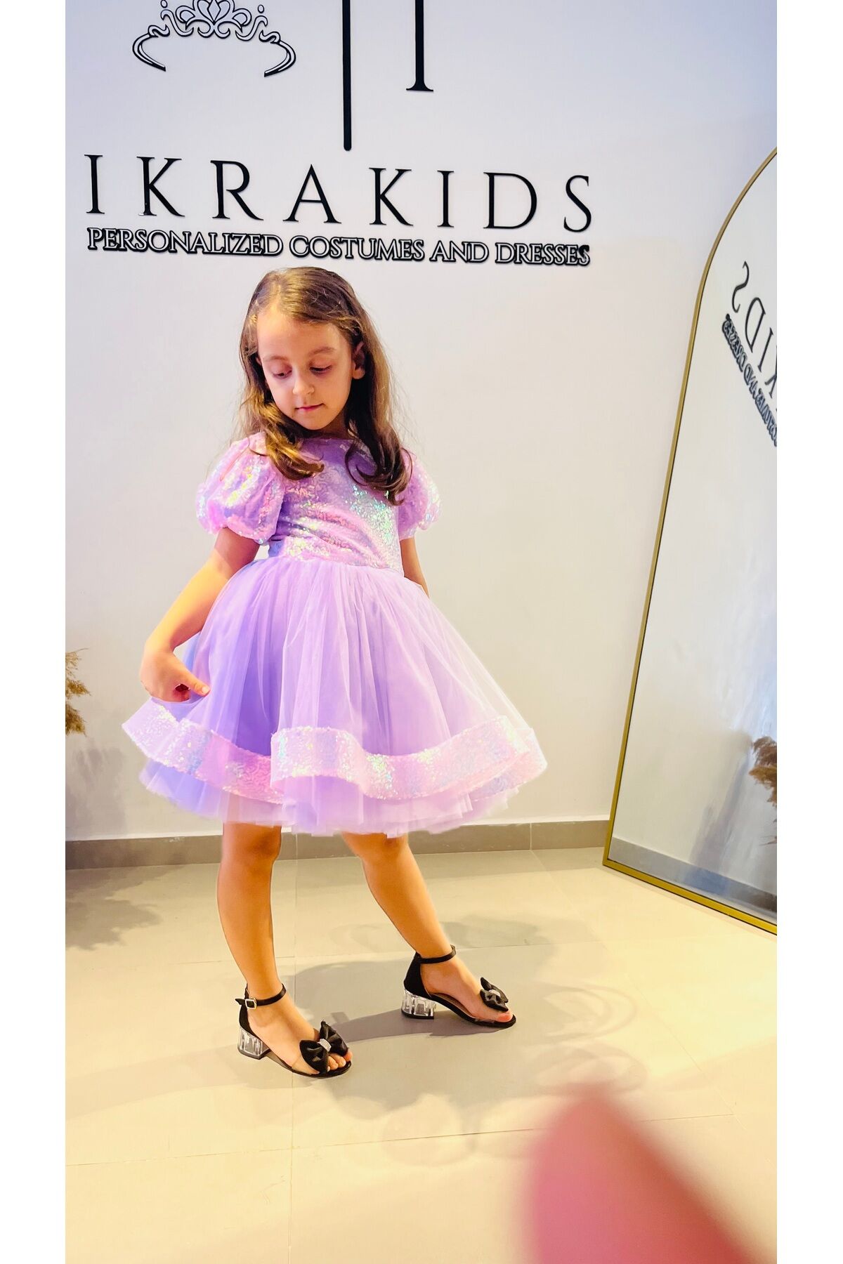 Kız Çocuk Lila Abiye, Lila Tütü Elbise