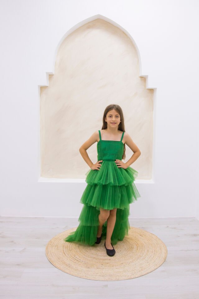 Kız Çocuk Kuyruklu Abiye Elbise