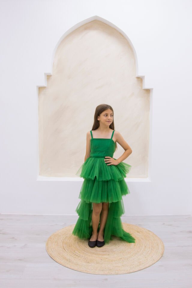 Kız Çocuk Kuyruklu Abiye Elbise