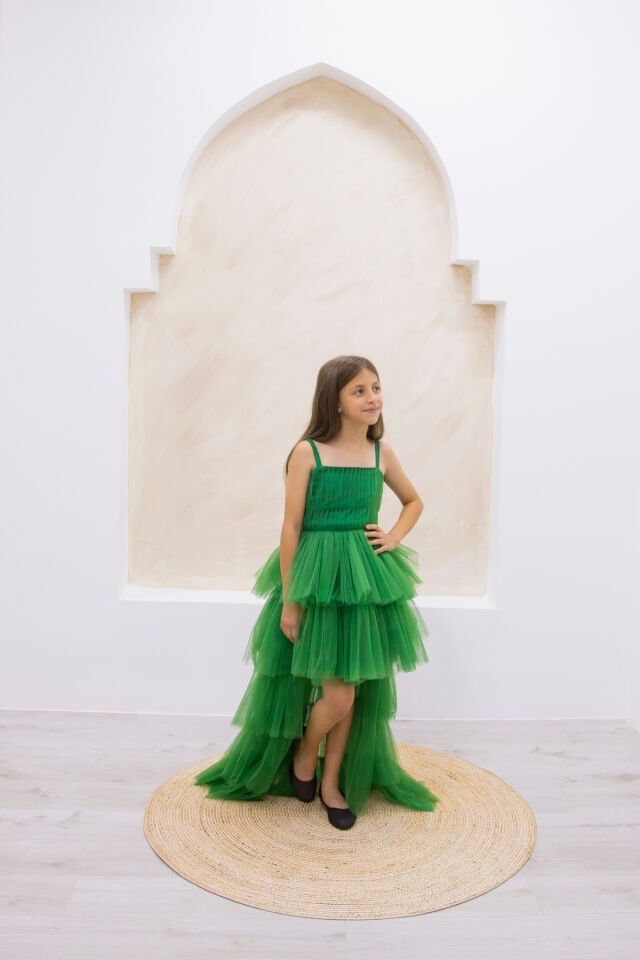 Kız Çocuk Kuyruklu Abiye Elbise