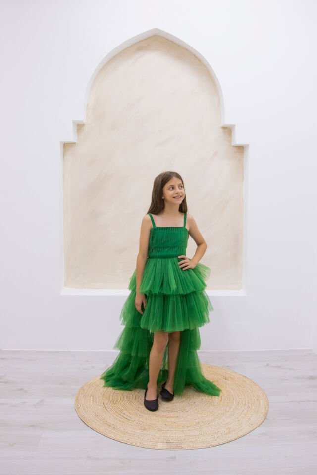 Kız Çocuk Kuyruklu Abiye Elbise