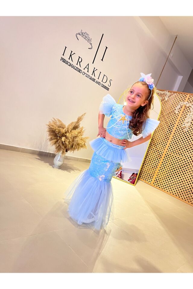 Deniz Kızı Kostümü, Kız Çocuk Deniz Kızı Kostümü, Yeni Model