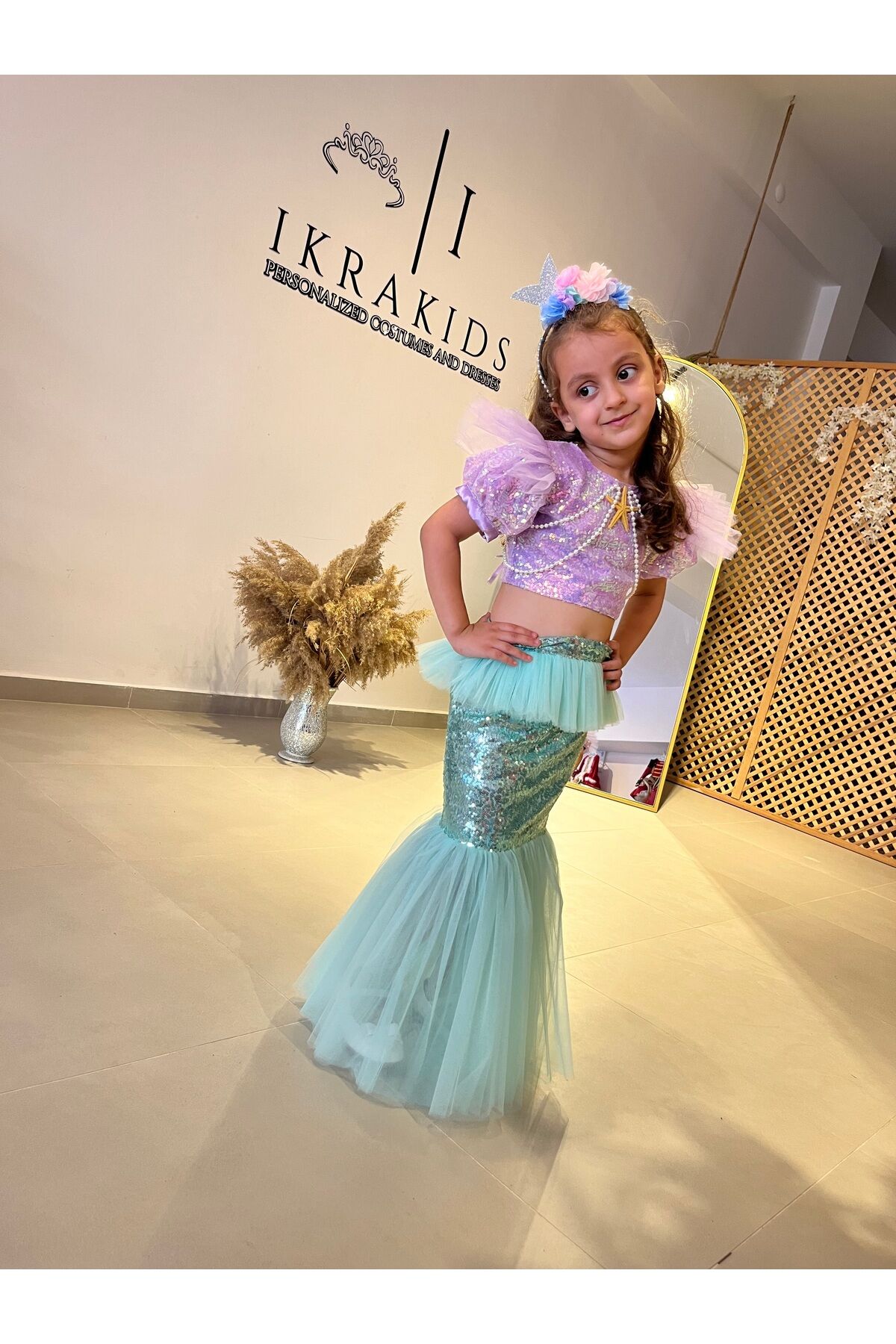 Deniz Kızı kostümü, Kız Çocuk Deniz Kızı Kostümü, Denizkızı kostüm, Yeni Model