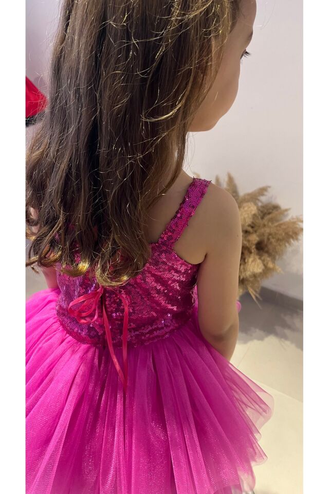 Kız Çocuk Fuşya Elbise, Kız Çocuk Abiye