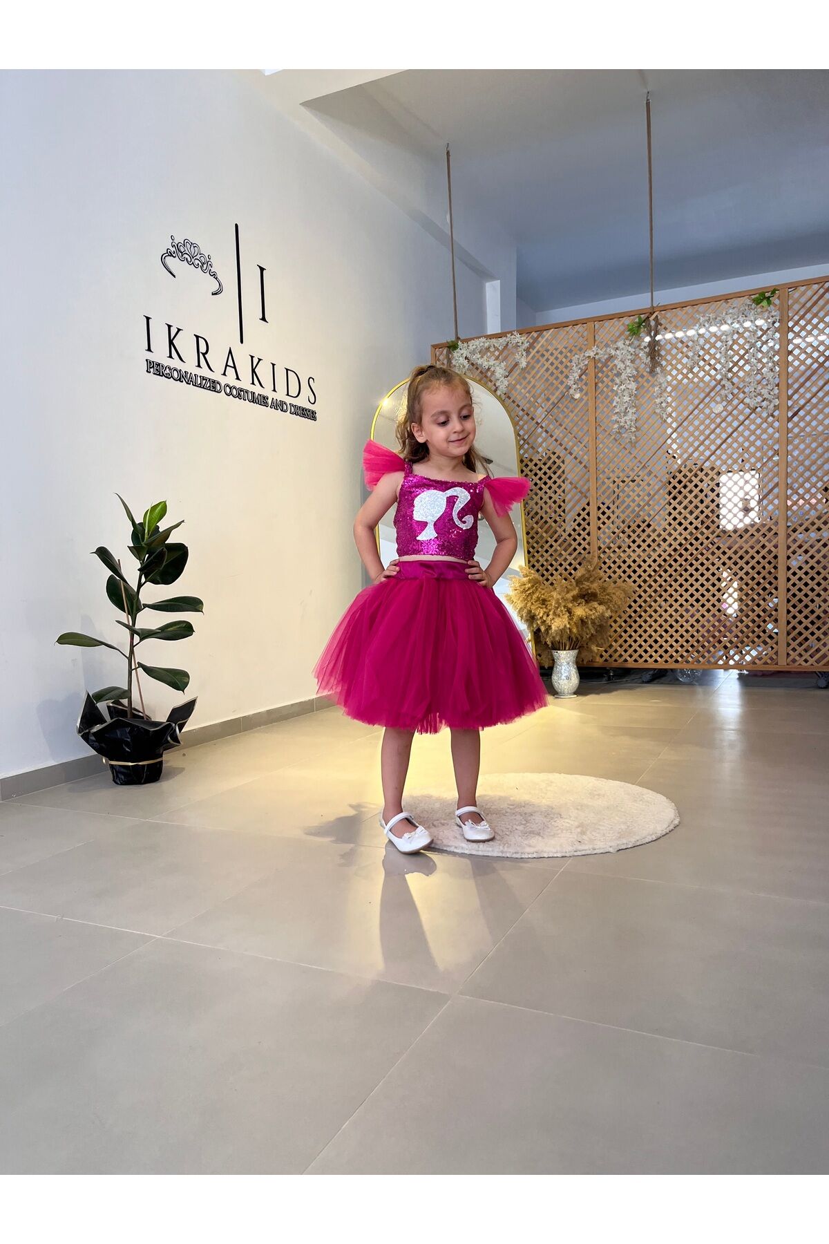 Kız Çocuk Barbie Elbisesi, Barbie Parti ABiye Elbisesi, Barbie tütü