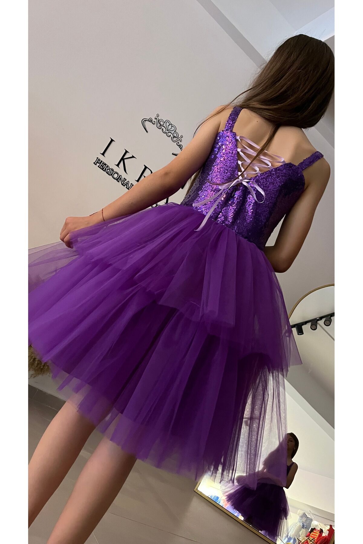 Kız Çocuk Mor Abiye Elbise, Kız Çocuk Mor Elbise