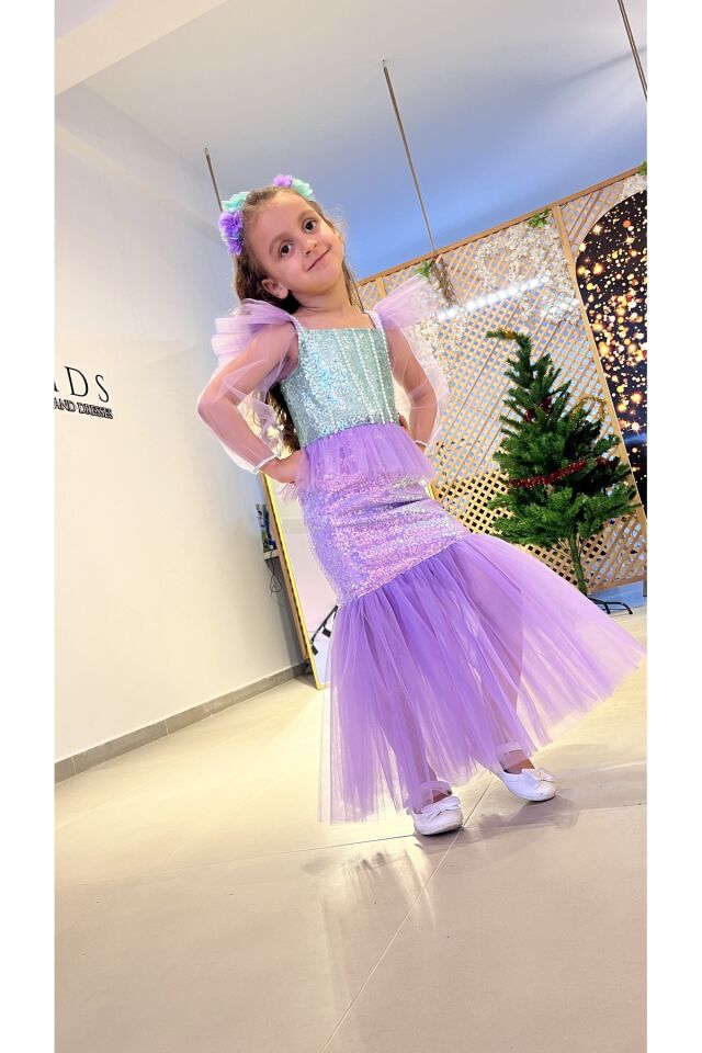 Deniz Kızı Kostümü, Kız Çocuk Deniz Kızı Elbisesi