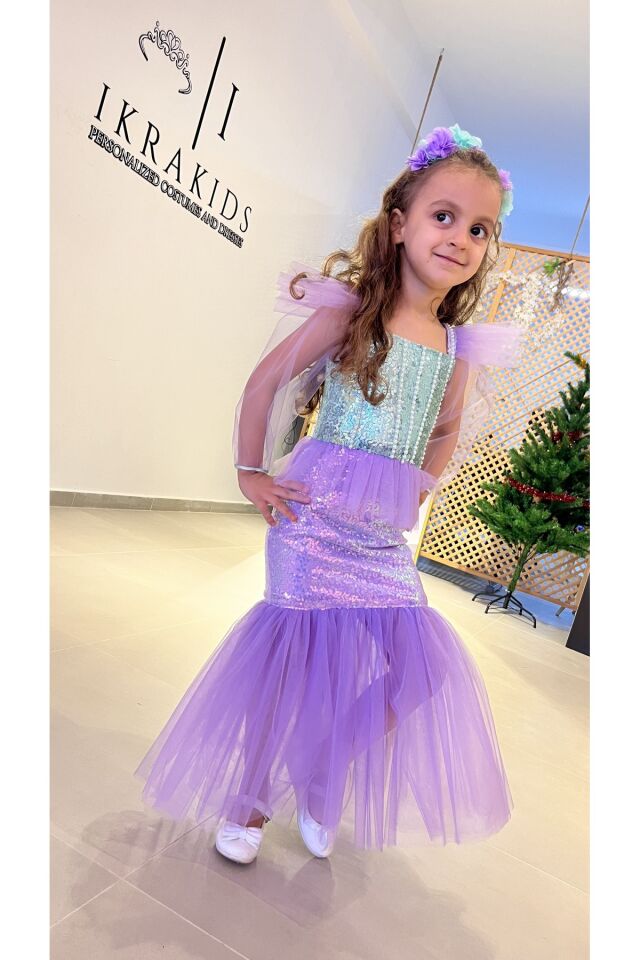 Deniz Kızı Kostümü, Kız Çocuk Deniz Kızı Elbisesi