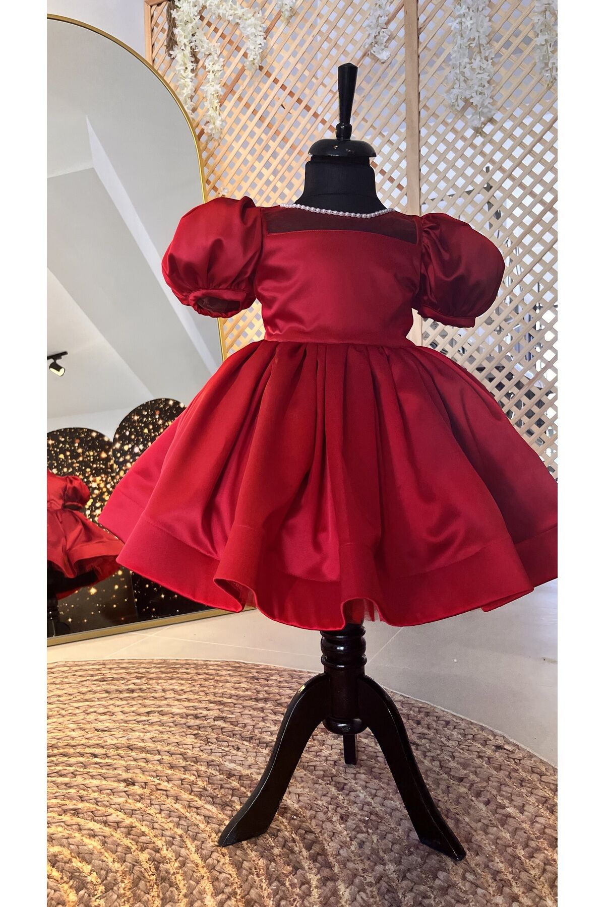 Kız Çocuk Kırmızı Abiye Elbise, Kız Çocuk Ebiye, Kız Çocuk Kırmızı Elbise