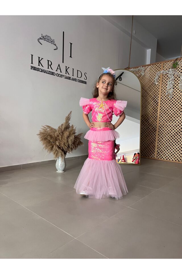 Kız Çocuk Deniz Kızı Kostümü, Deniz Kostümü, Yeni Model 5 Yaş