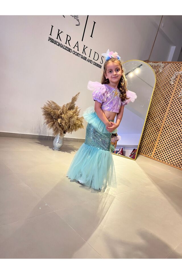 Deniz Kızı kostümü, Kız Çocuk Deniz Kızı Kostümü, Denizkızı kostüm, Yeni Model 5 Yaş