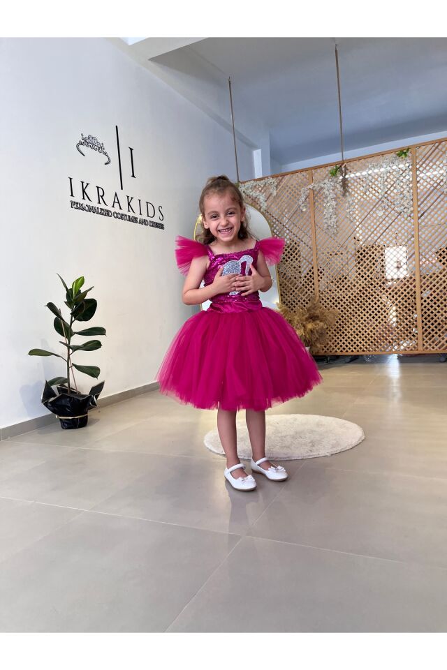 Kız Çocuk Barbie Elbisesi, Barbie Parti ABiye Elbisesi, Barbie tütü 5 Yaş